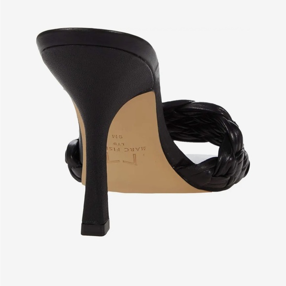 Marc Fisher Draya Black Leather Heels, 9M - Picture 7 of 10